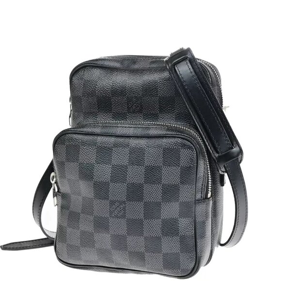 LOUIS VUITTON Rem Crossbody Shoulder Bag Damier Graphite Black - Picture 1 of 16